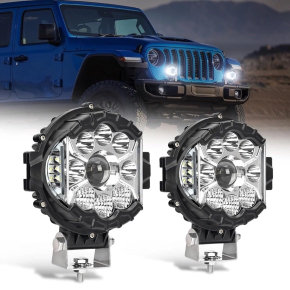 2x 5Inch Side Shooter Spot LED Laser Lights Bar for Truck Off Road Jeep SUV ATV - Picture 1 of 7